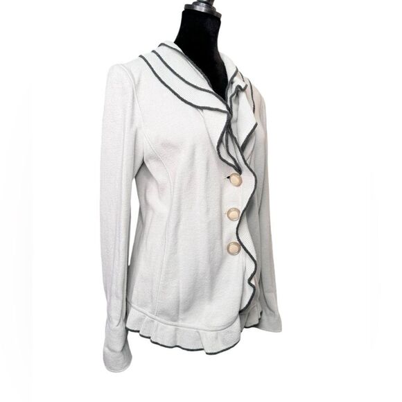 Armani Collezioni Ruffle Cardigan (12) - Picture 4 of 12